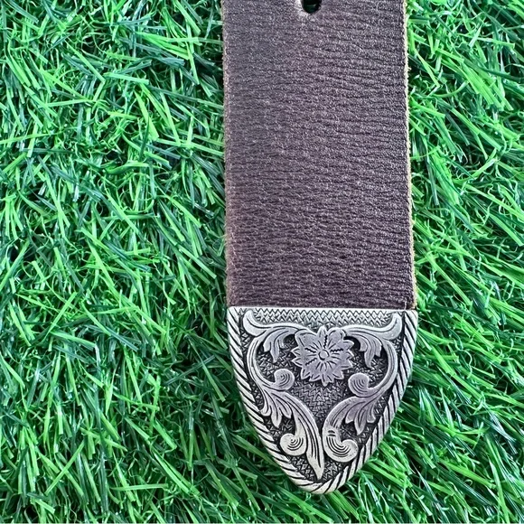 Nocona Brown 100% Leather Belt with Silver Buckle size small